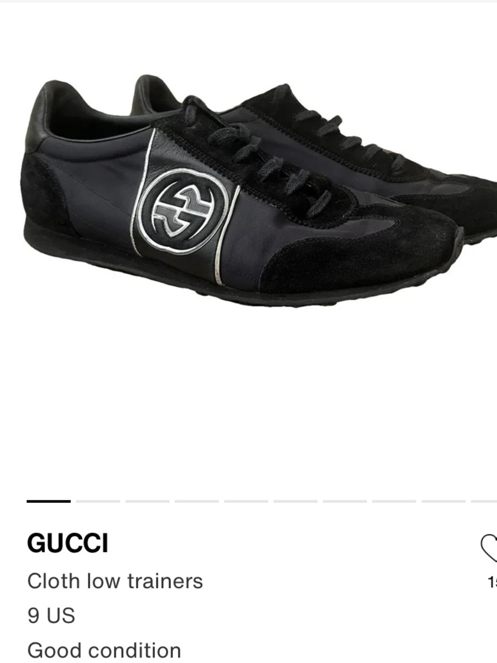 Gucci Black Low-Top Logo Sneakers
